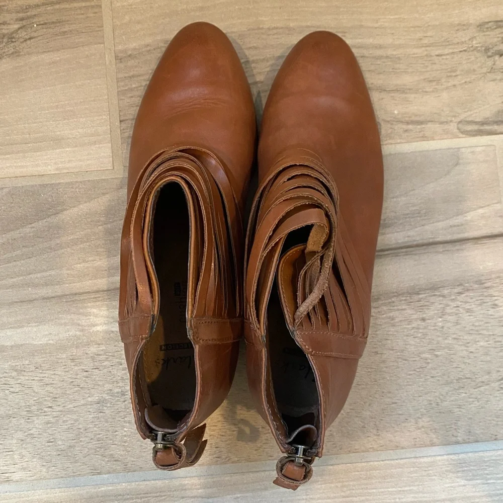 Brown Leather Clark’s Soft Cushion Booties - Picture 3 of 7